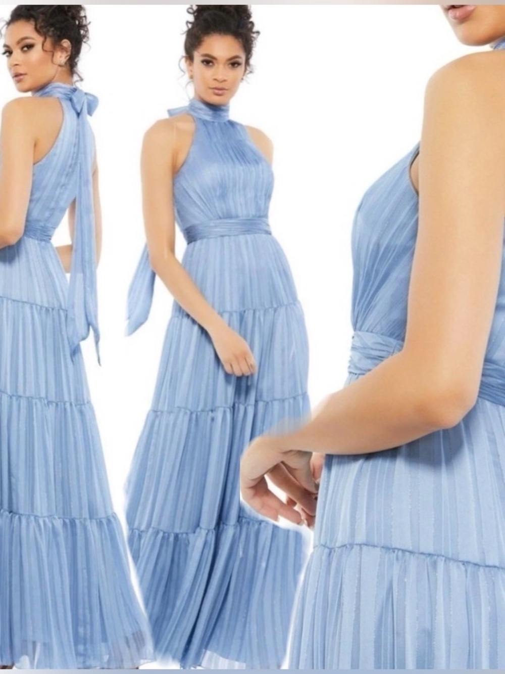 Mac Duggal 70168 Long Formal Tiered Halter Dress size 10 sold out!